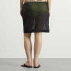 Fruity Booty Women's Neon Voile Skirt in Black/Yellow