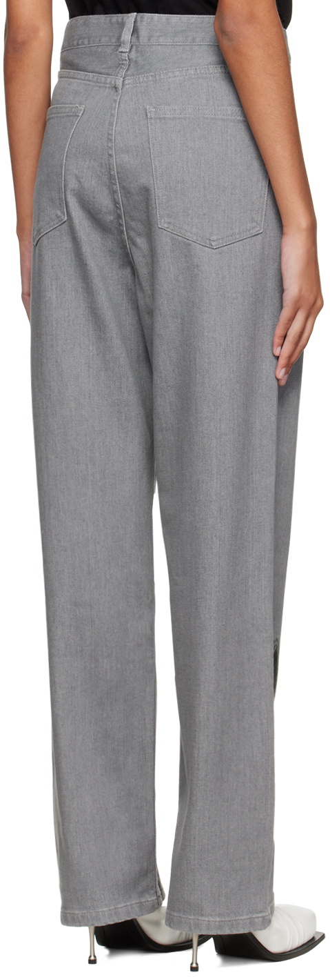 Sia Arnika Gray Print Baggy Jeans