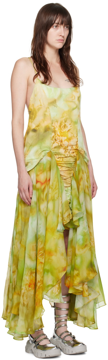 Collina Strada Green Magnolia Midi Dress