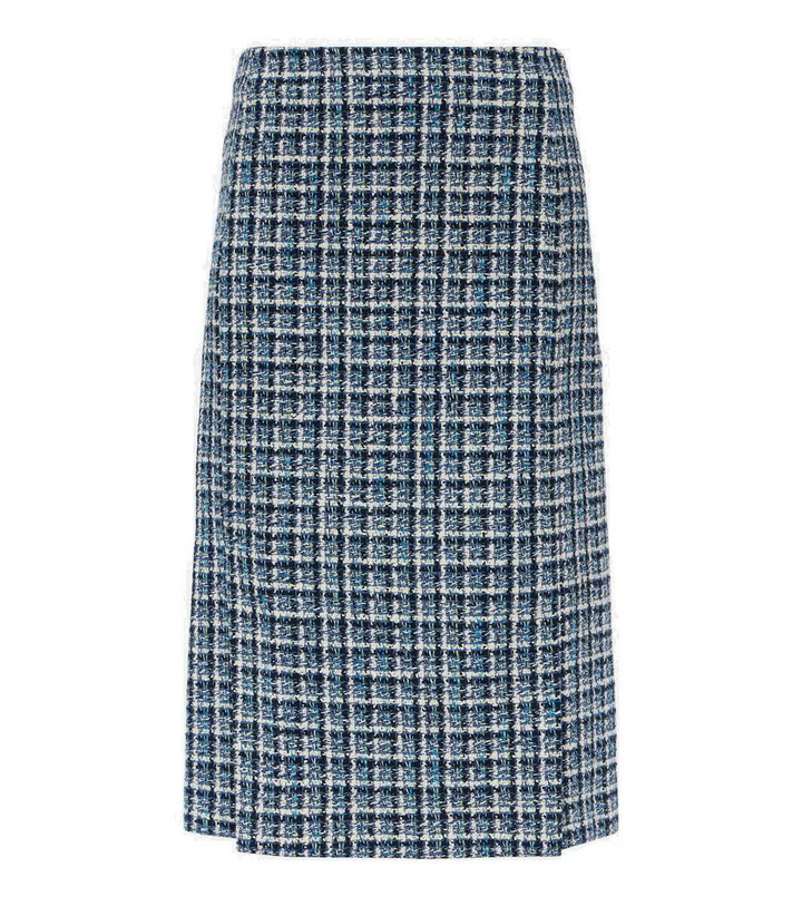 Photo: Etro High-rise cotton-blend tweed midi skirt