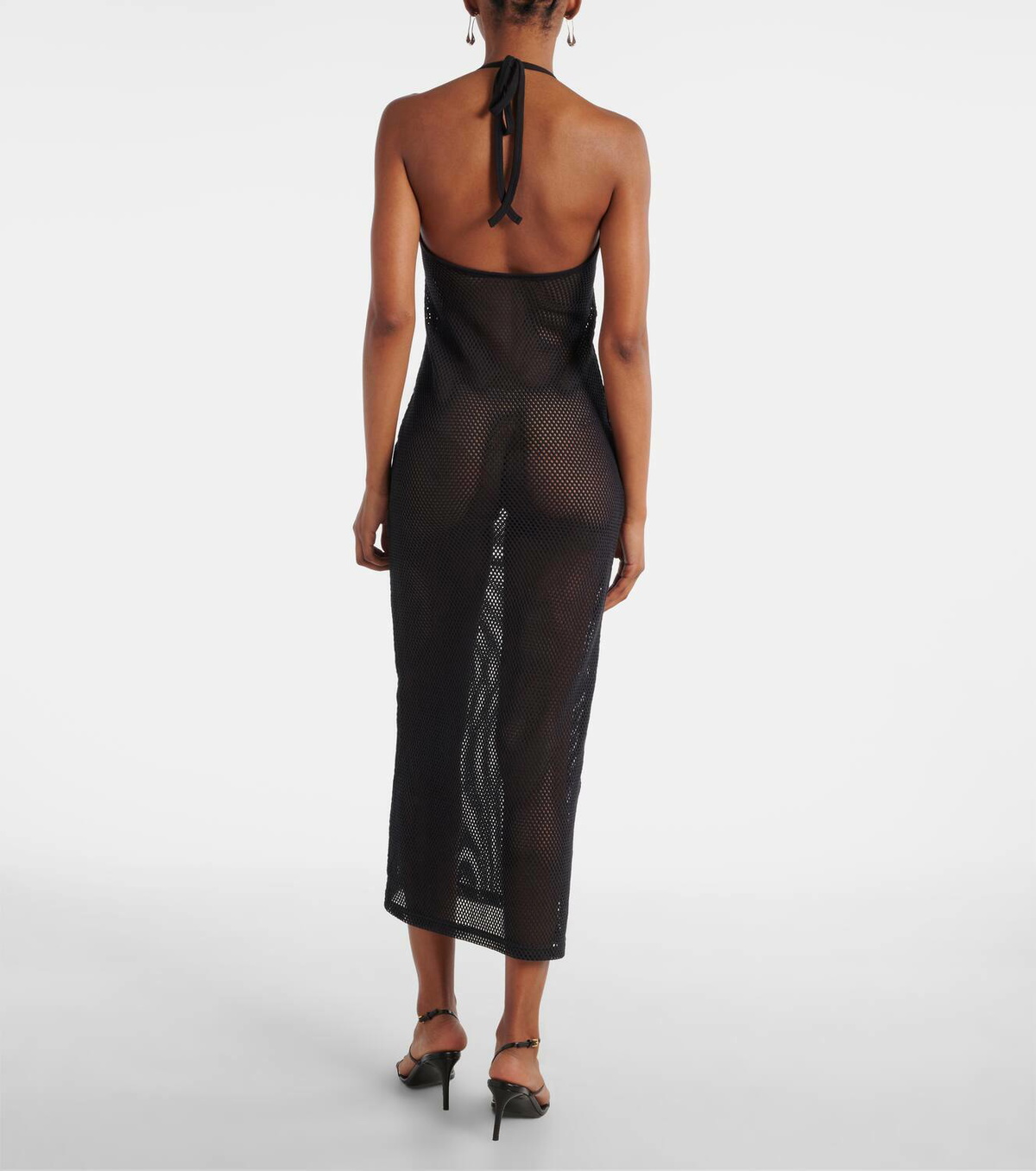 Courrèges Holistic sheer cotton midi dress