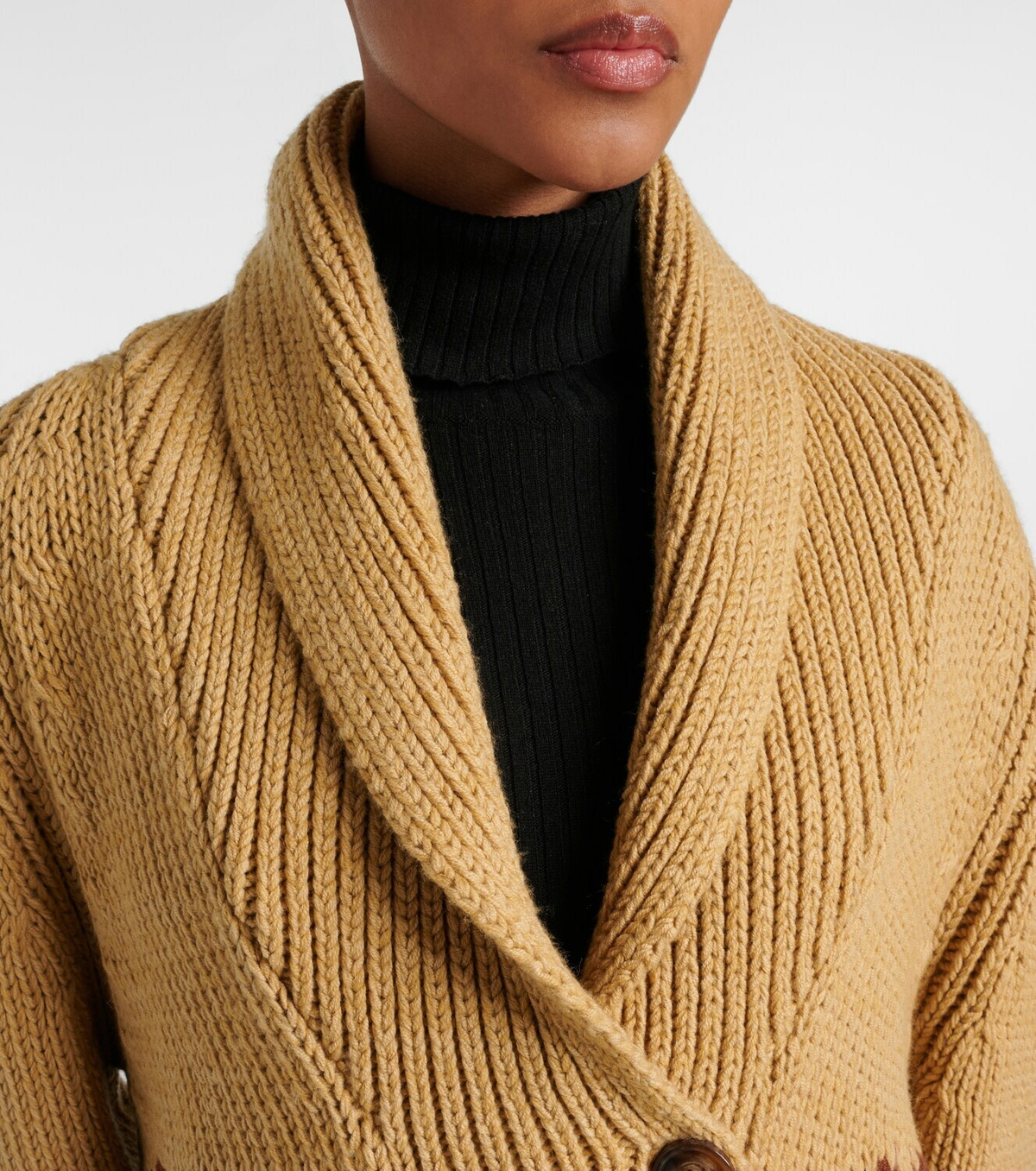Goldbergh Nora intarsia wool-blend cardigan