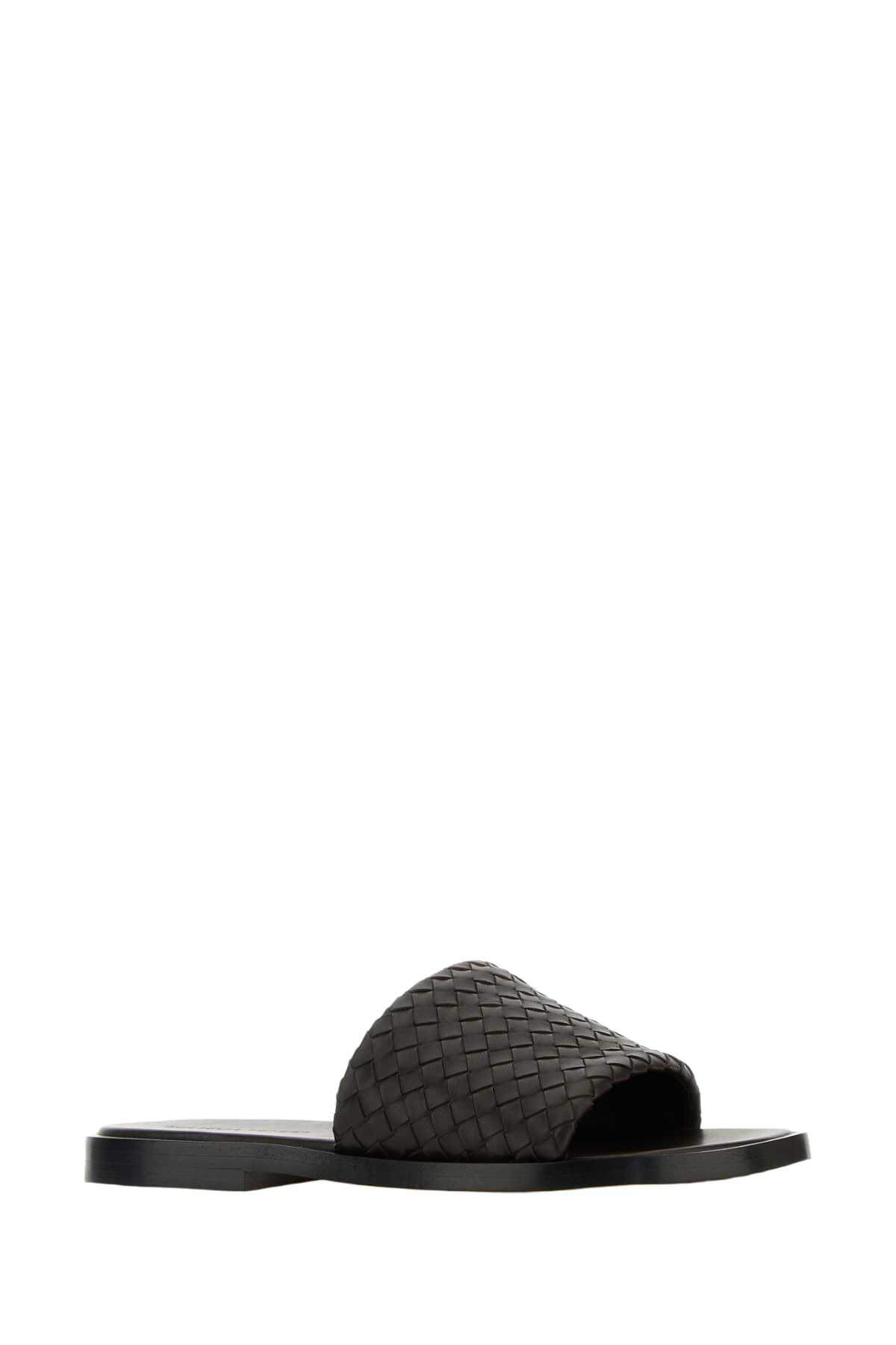 サンダル BOTTEGA VENETA Chocolate Nappa Leather Slippers Bottega Veneta Chocolate Nappa Leather Slippers Bottega Veneta