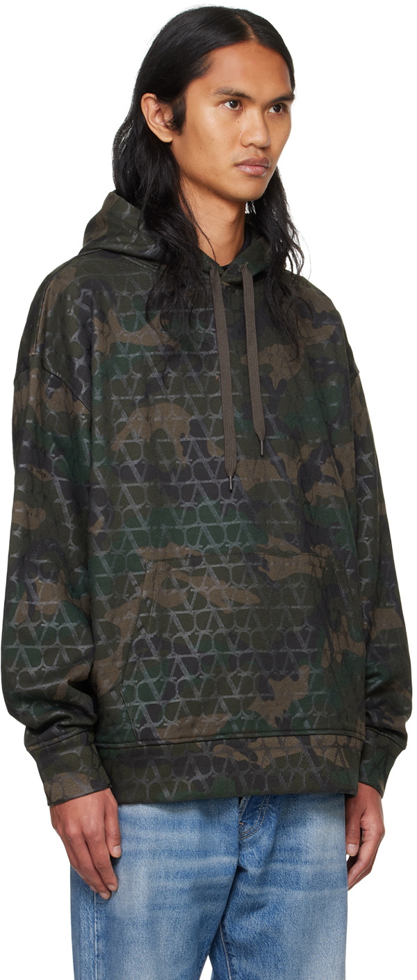 Valentino Khaki Camouflage Hoodie