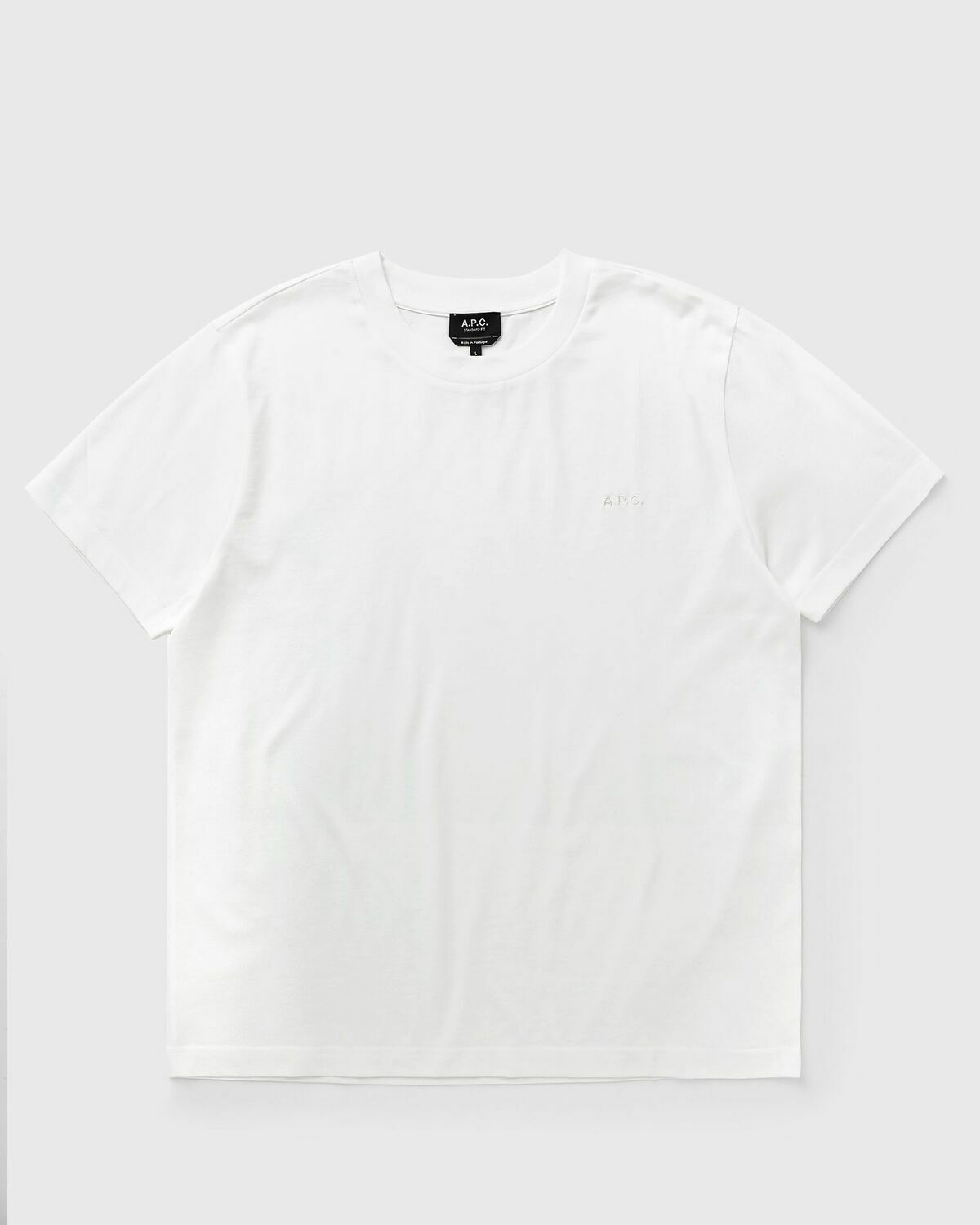 A.P.C. JERSEY BIOLOGIQUE White Mens Shortsleefe