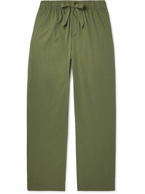 Photo: TEKLA - Organic Cotton-Poplin Pyjama Trousers - Green
