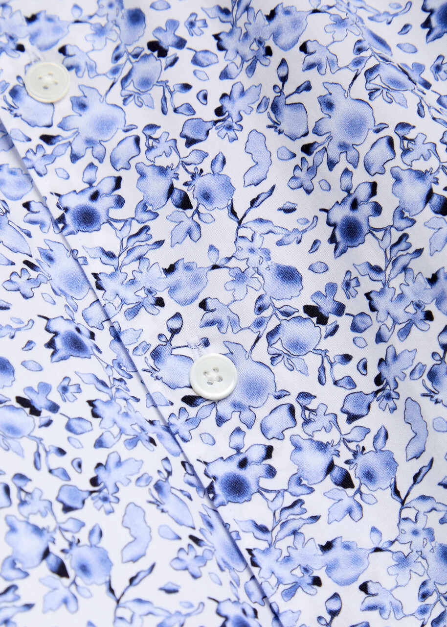 PS Paul Smith Patterned Tailored fit Stretch-cotton Shirt White