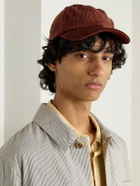 Mr P. - Leather-Trimmed Cotton-Corduroy Baseball Cap