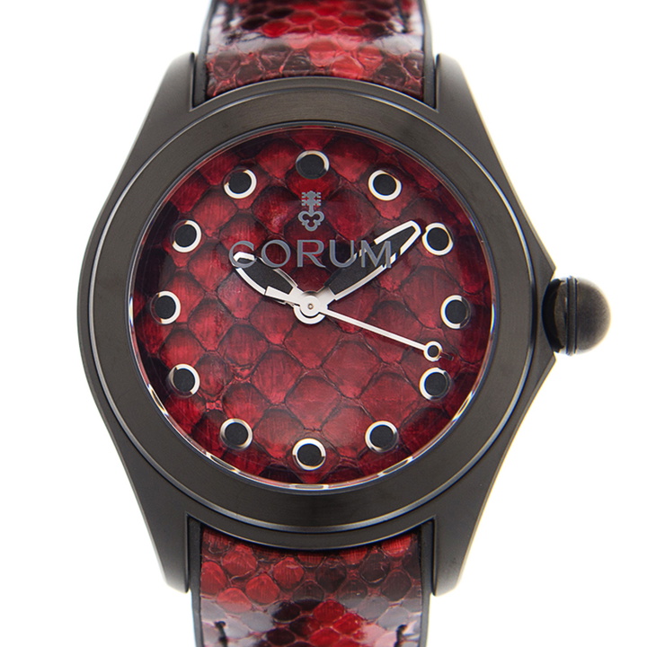 Photo: Corum Bubble Red Python Automatic Red Dial Unisex Watch 082.410.98/0335 PR01