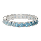 Hatton Labs SSENSE Exclusive Silver and Blue Topaz Eternity Ring