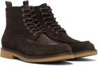 BOSS Brown Suede Half Boots