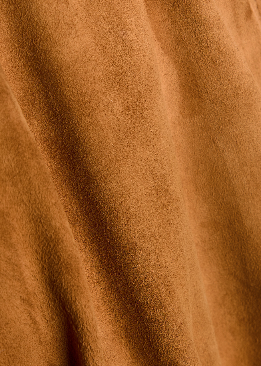 Stouls Corleone Suede Trench Coat Tan