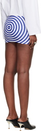 Jean Paul Gaultier White & Blue 'The Target' Miniskirt