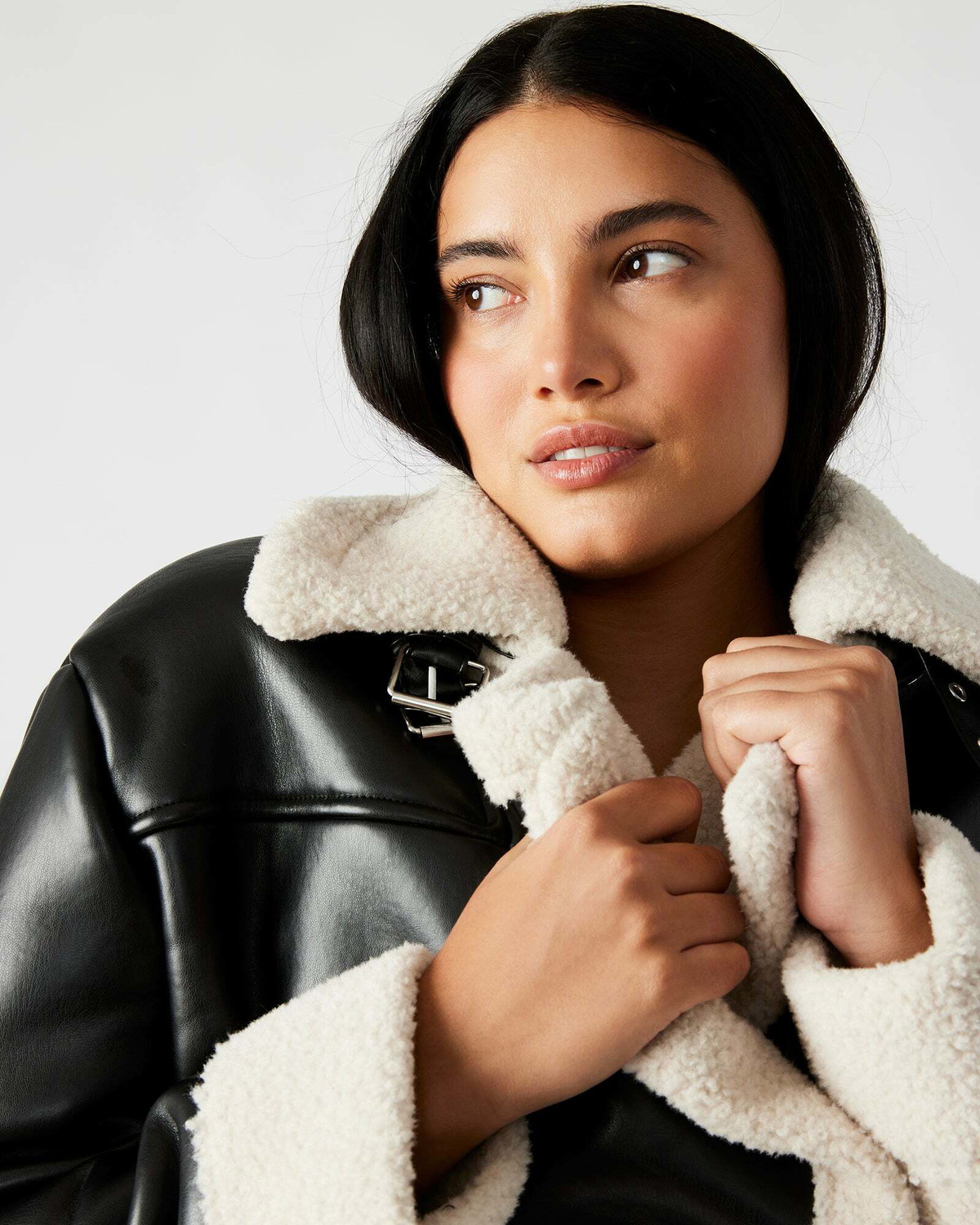Steve Madden Athen Jacket in Black Natural