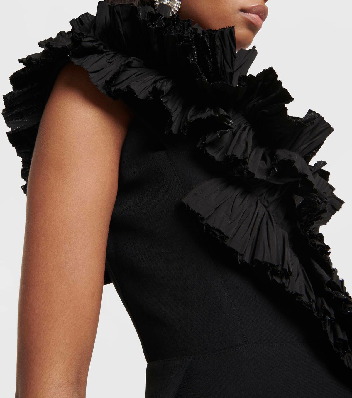 Maticevski Dark Rose ruffled top