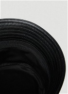 Prada Leather Logo Plaque Bucket Hat male Black