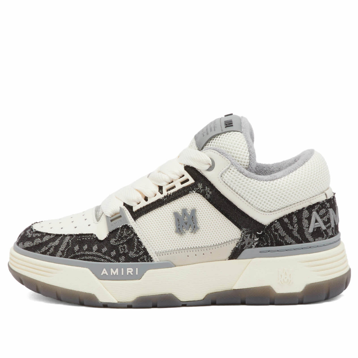 AMIRI Men's Bandana Denim MA-1 Sneaker in Black Amiri