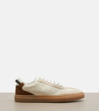 Brunello Cucinelli Monili suede-trimmed sneakers