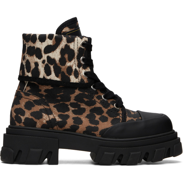 Photo: GANNI Brown & Black Trail Boots