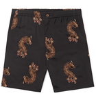 Wacko Maria - Slim-Fit Printed Voile Shorts - Black