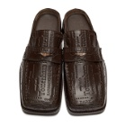Martine Rose Brown Embossed Arches Loafers