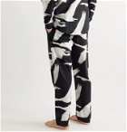 Desmond & Dempsey - Leda Printed Cotton Pyjama Trousers - Black