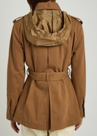 Moncler Centaurea Belted Twill Jacket Bronze