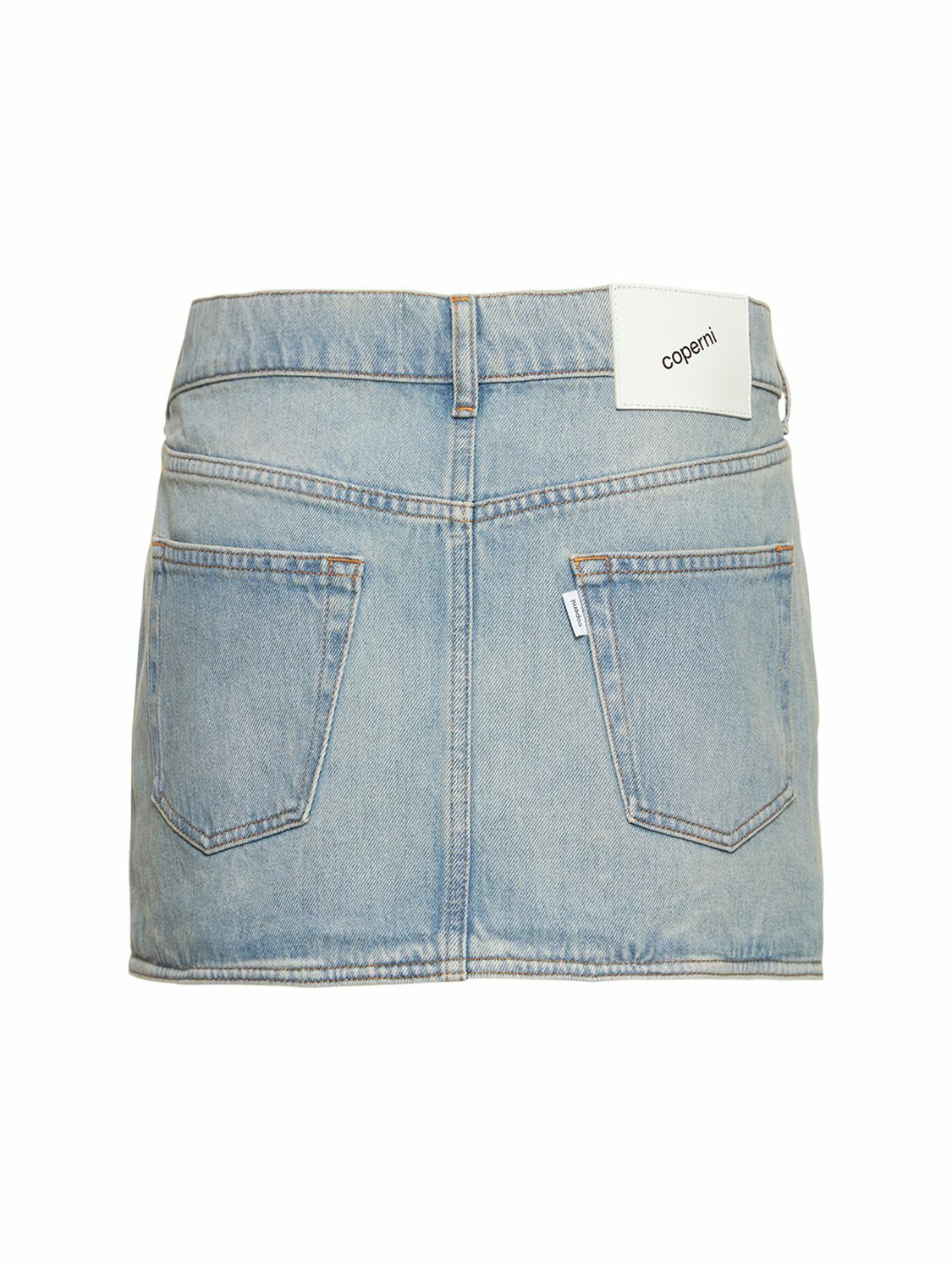 COPERNI - Asymmetric Denim Mini Skirt Coperni