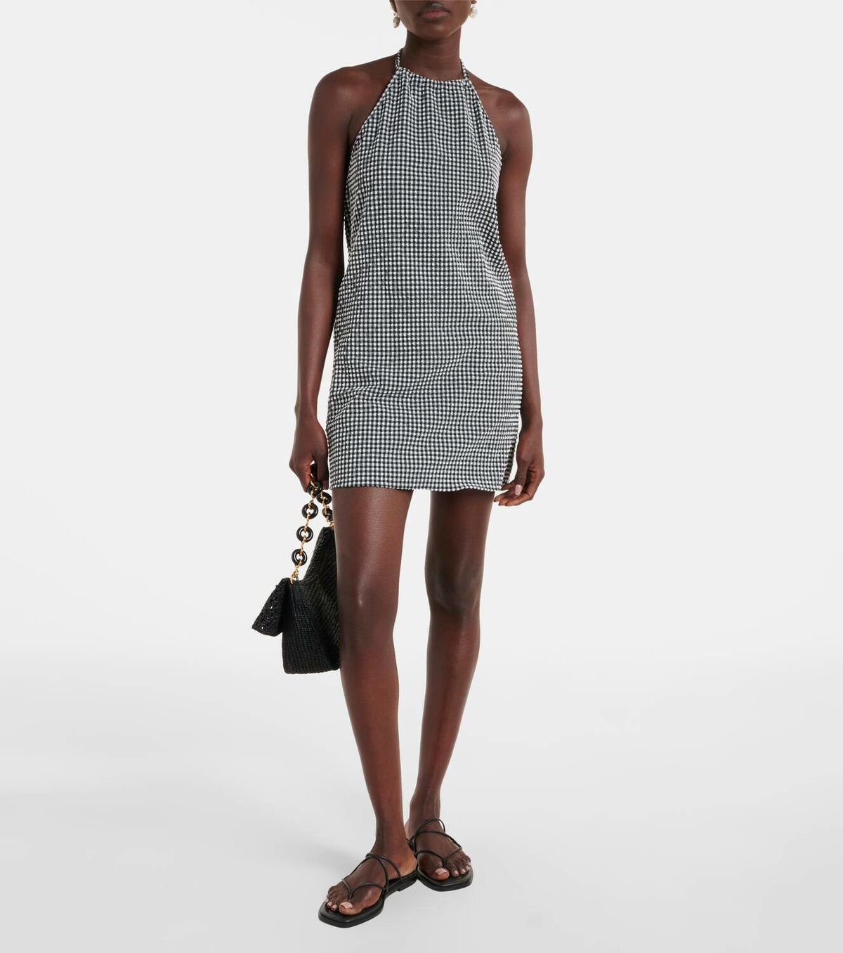 Hunza G Gingham seersucker minidress