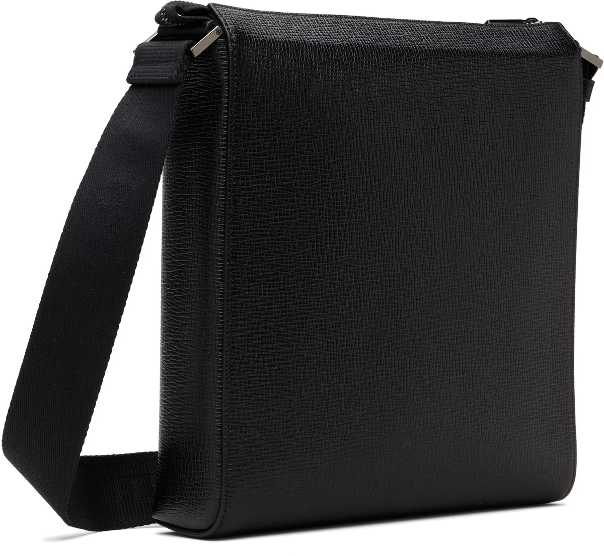 Ferragamo Black Gancini Crossbody Bag