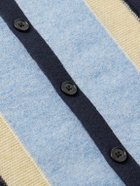 Guest In Residence - Cable Plaza Striped Cashmere Shirt - Blue