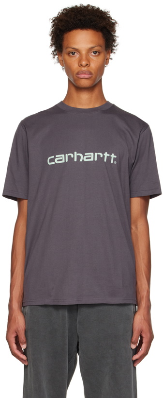 Photo: Carhartt Work In Progress Purple Script T-Shirt