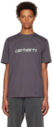 Carhartt Work In Progress Purple Script T-Shirt