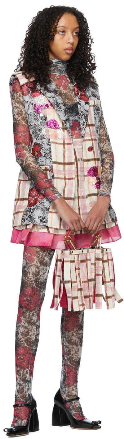 SHUTING QIU White Cotton Blend Skirt