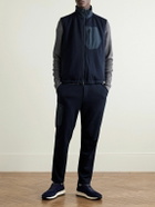 SEASE - Explorer Reversible Padded Virgin Wool-Blend Jersey and Micro-Ripstop Gilet - Blue