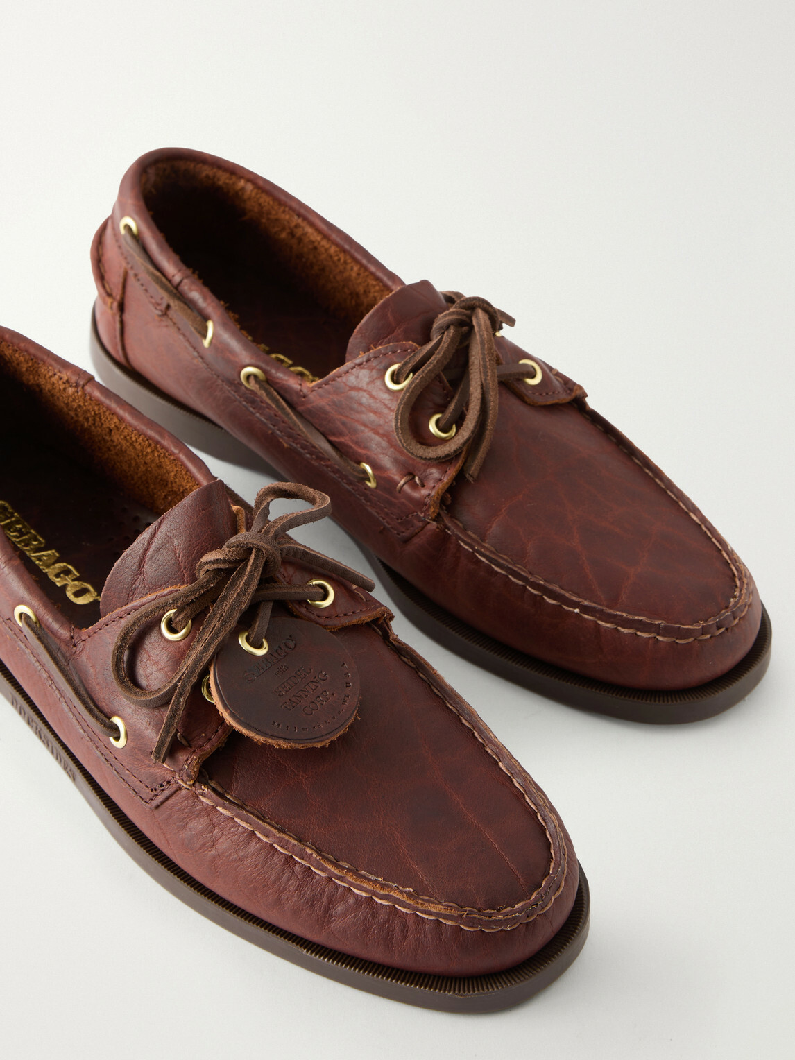 Sebago - Portland Momoth Full-Grained Leather Boat Shoes - Brown