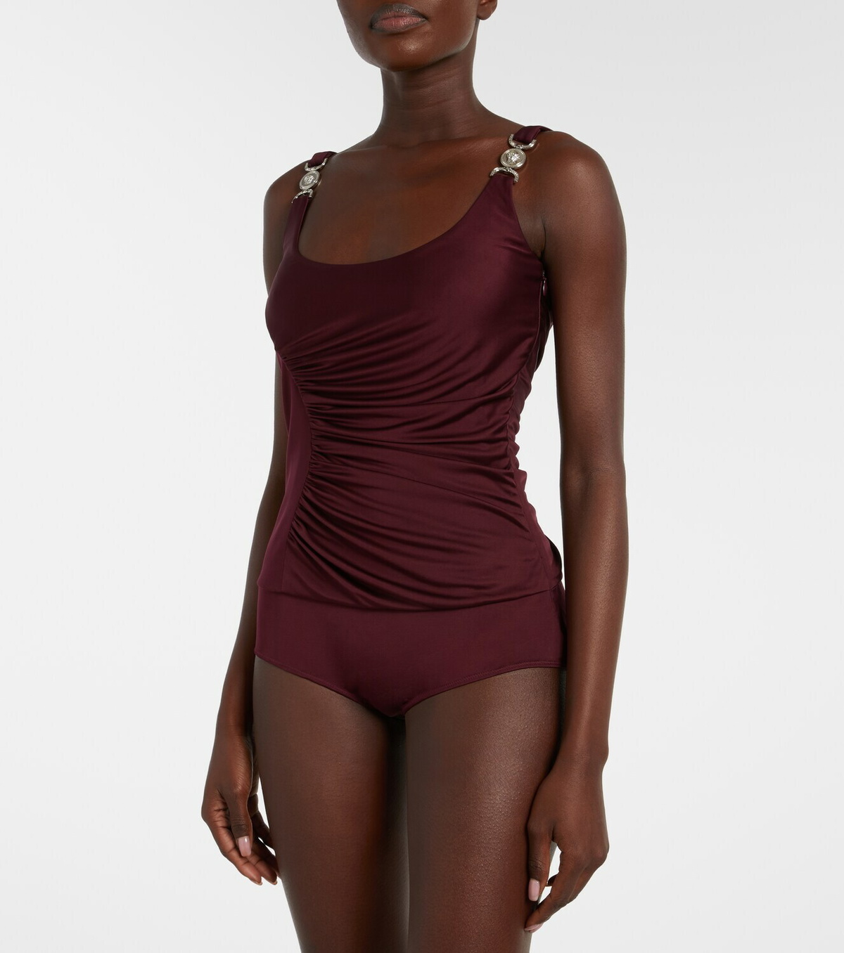 Versace Medusa ruched jersey bodysuit