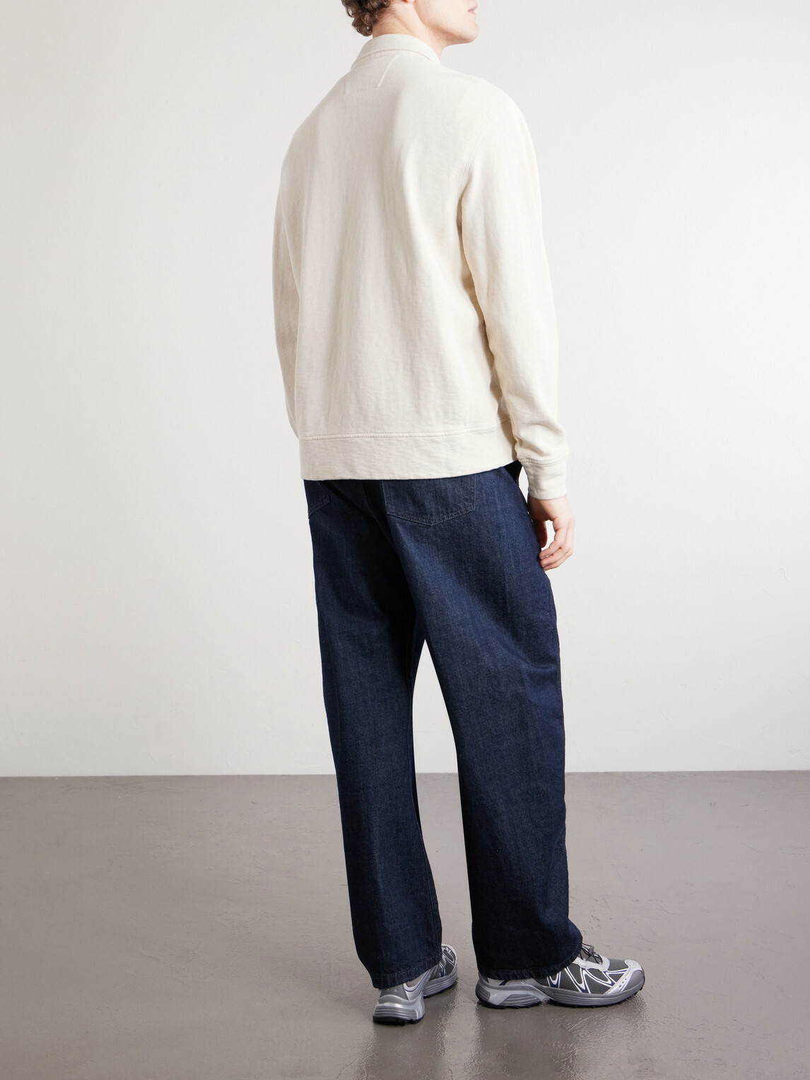 C.P. Company - Logo-Appliquéd Cotton Half-Zip Sweater - Neutrals