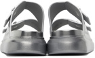 Alexander McQueen Silver Rubber Sandals