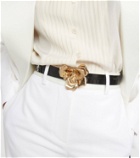 Victoria Beckham Floral leather belt