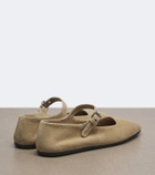 Miu Miu Suede Mary Jane flats