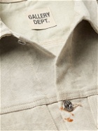 Gallery Dept. - Andy Distressed Printed Denim Jacket - Gray