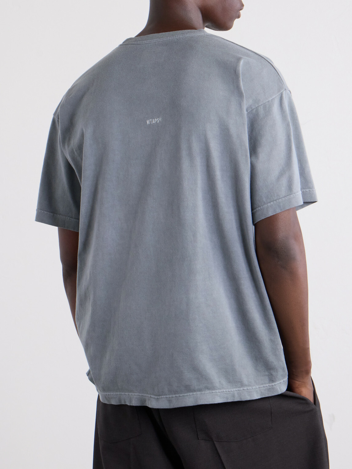 WTAPS - Logo-Appliquéd Cotton-Jersey T-Shirt - Gray