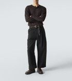 Studio Nicholson Sorte cotton wide-leg pants