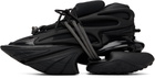 BALMAIN Black Leather Unicorn Low-Top Sneakers