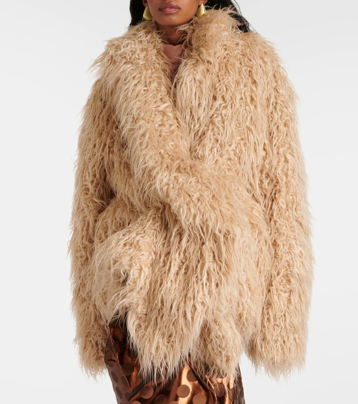 Dries Van Noten Faux fur coat Dries Van Noten