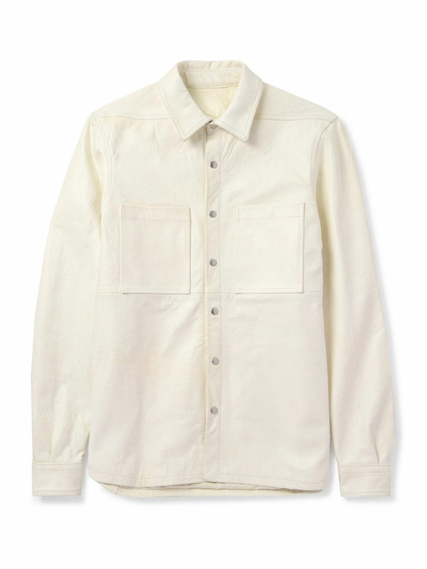 Photo: Rick Owens - Leather Shirt Jacket - Neutrals