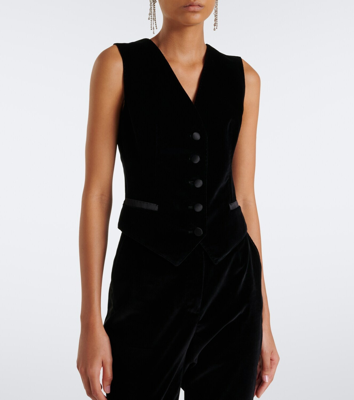 Dolce&Gabbana Cotton and silk-blend velvet vest