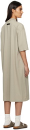 Essentials Gray Short Sleeve Midi Dress