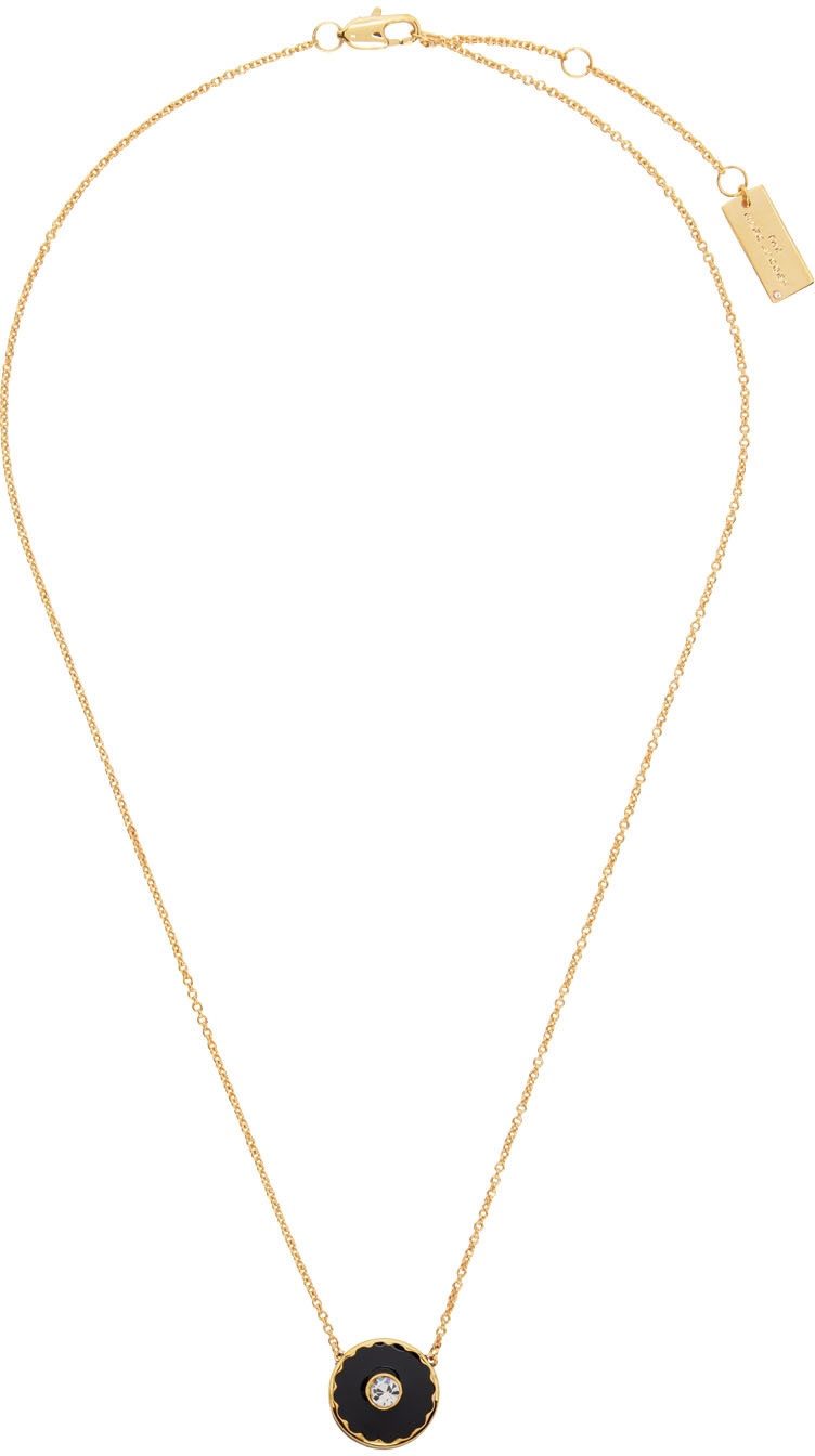 Marc Jacobs Black & Gold 'The Medallion Pendant' Necklace Marc Jacobs